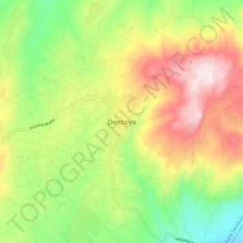 Denboya topographic map, elevation, terrain