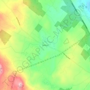 Bow Bog topographic map, elevation, terrain