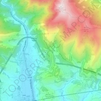 Castellaro topographic map, elevation, terrain