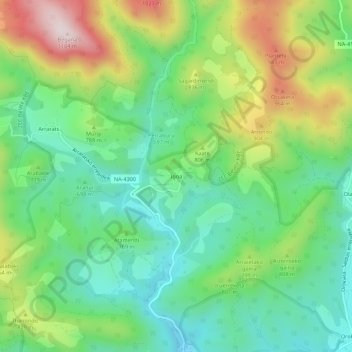 Igoa topographic map, elevation, terrain