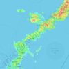Okinawa Island topographic map, elevation, terrain