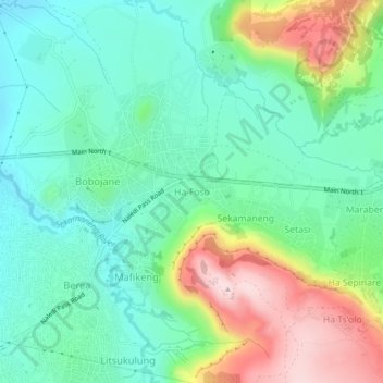 Ha-Foso topographic map, elevation, terrain