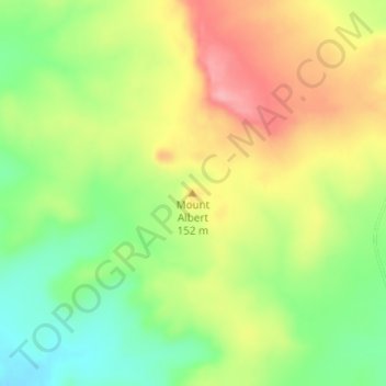 Mount Albert topographic map, elevation, terrain