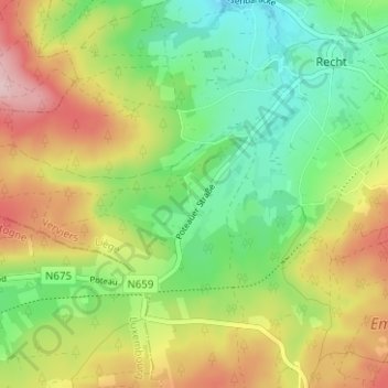 Huppertzberg topographic map, elevation, terrain