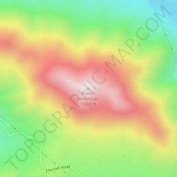 Dalton Mountain topographic map, elevation, terrain