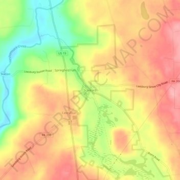 Schollard topographic map, elevation, terrain