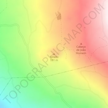 Selado topographic map, elevation, terrain