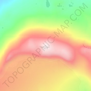 Skridulaupen topographic map, elevation, terrain