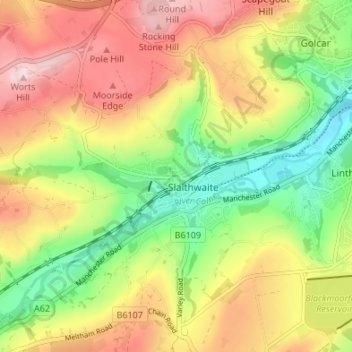 Hill Top topographic map, elevation, terrain