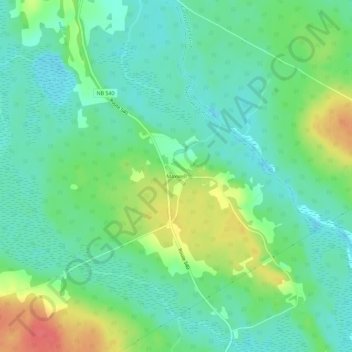 Maxwell topographic map, elevation, terrain