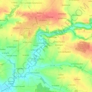 Quito topographic map, elevation, terrain