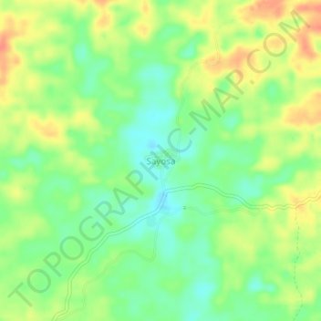 Sayosa topographic map, elevation, terrain