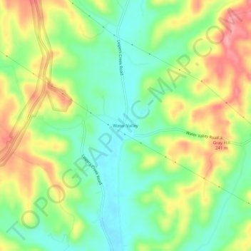 Water Valley topographic map, elevation, terrain