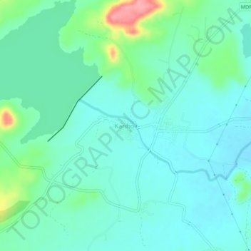 Kanholi topographic map, elevation, terrain