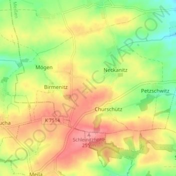 Krepta topographic map, elevation, terrain