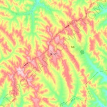 驿马乡 topographic map, elevation, terrain