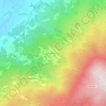 Póvoa Nova topographic map, elevation, terrain