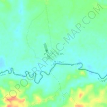 Puerto Trujillo topographic map, elevation, terrain