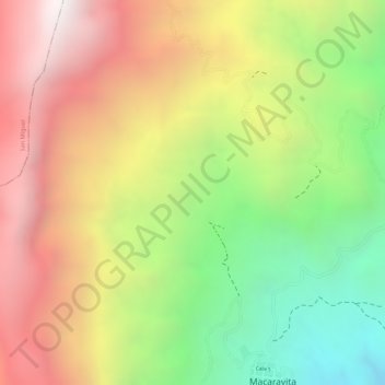 Las Palma topographic map, elevation, terrain