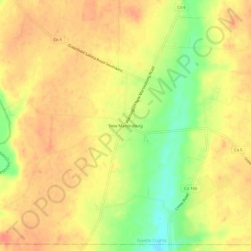 New Martinsburg topographic map, elevation, terrain