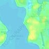 Omaha Beach topographic map, elevation, terrain