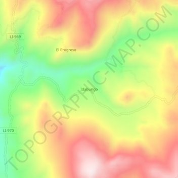 Idabungo topographic map, elevation, terrain