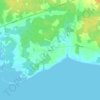 Bayside topographic map, elevation, terrain