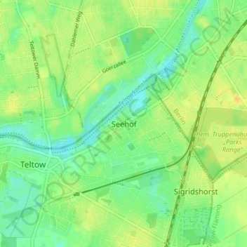 Seehof topographic map, elevation, terrain