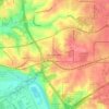 Woodbine Height topographic map, elevation, terrain