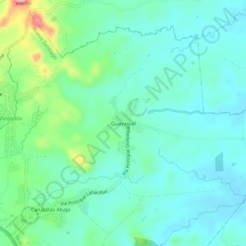 Guayaquil topographic map, elevation, terrain