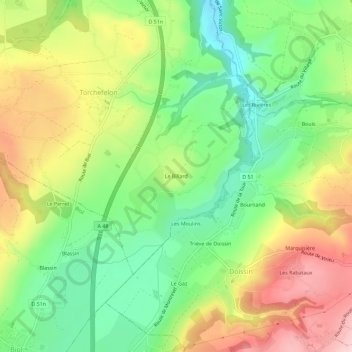 Le Billard topographic map, elevation, terrain