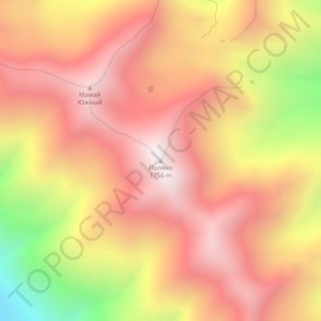 Polyana topographic map, elevation, terrain