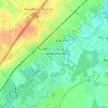 Tüschenbroich topographic map, elevation, terrain