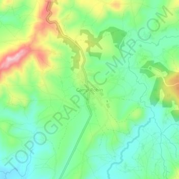 Camp Robin topographic map, elevation, terrain