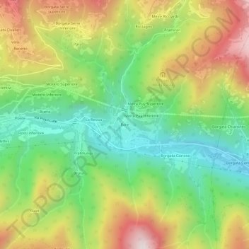 Rore topographic map, elevation, terrain