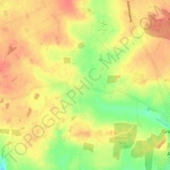 Borlev topographic map, elevation, terrain