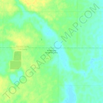 Blumengard Hutterite Colony topographic map, elevation, terrain