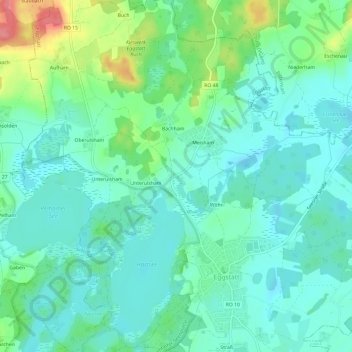 Meisham topographic map, elevation, terrain
