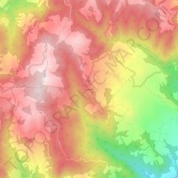 Quadro topographic map, elevation, terrain