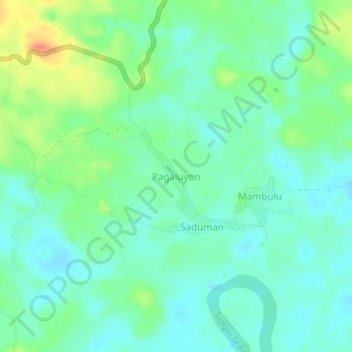 Pagaluyon topographic map, elevation, terrain