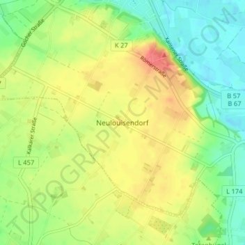 Neulouisendorf topographic map, elevation, terrain