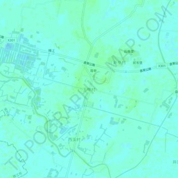 王甲村 topographic map, elevation, terrain