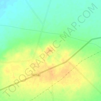 Vav topographic map, elevation, terrain
