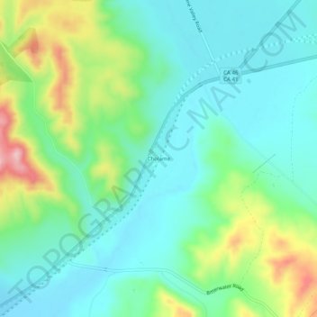 Cholame topographic map, elevation, terrain