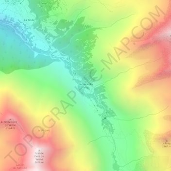 Ferpècle (Le Salay) topographic map, elevation, terrain