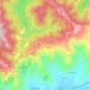 Caldese topographic map, elevation, terrain