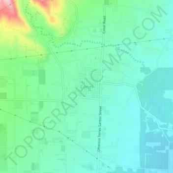 Conel topographic map, elevation, terrain