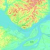 Manaus topographic map, elevation, terrain