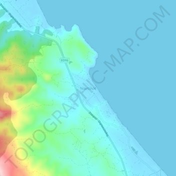 Nautilus topographic map, elevation, terrain