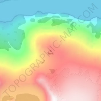 Steet topographic map, elevation, terrain